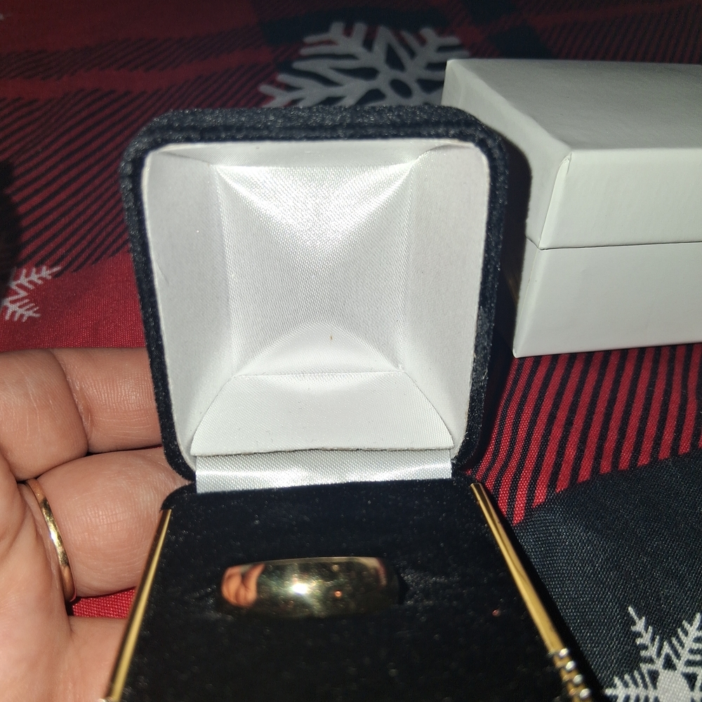 Gold Ring in Black Box